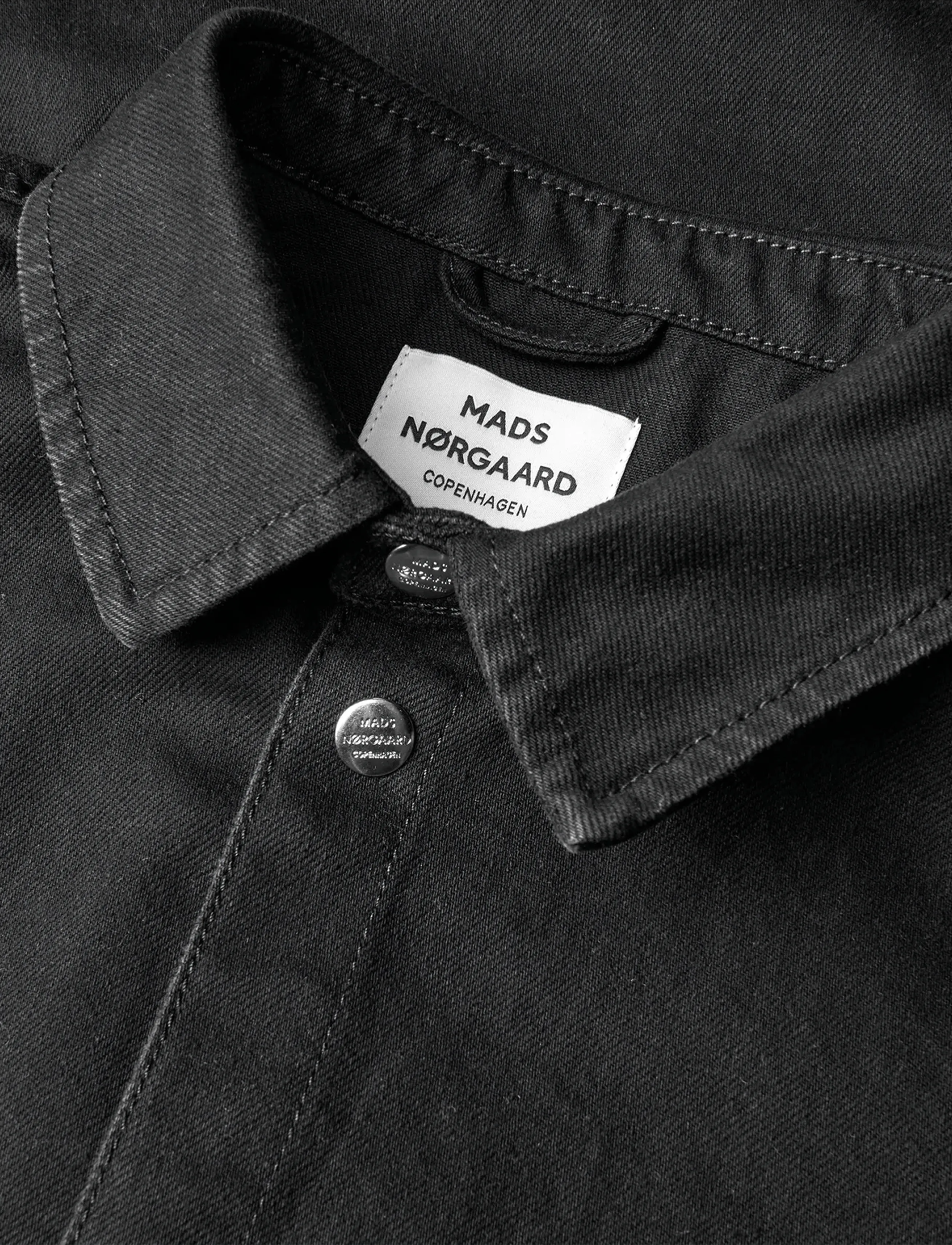 Mads Nørgaard - Dyed Denim Gisla Shirt - jeansskjortor - black - 3