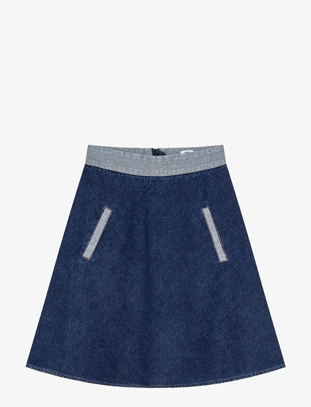 Mads Nørgaard - Luke Denim Stelly Skirt Block - teksaseelikud - mid blue denim - 1