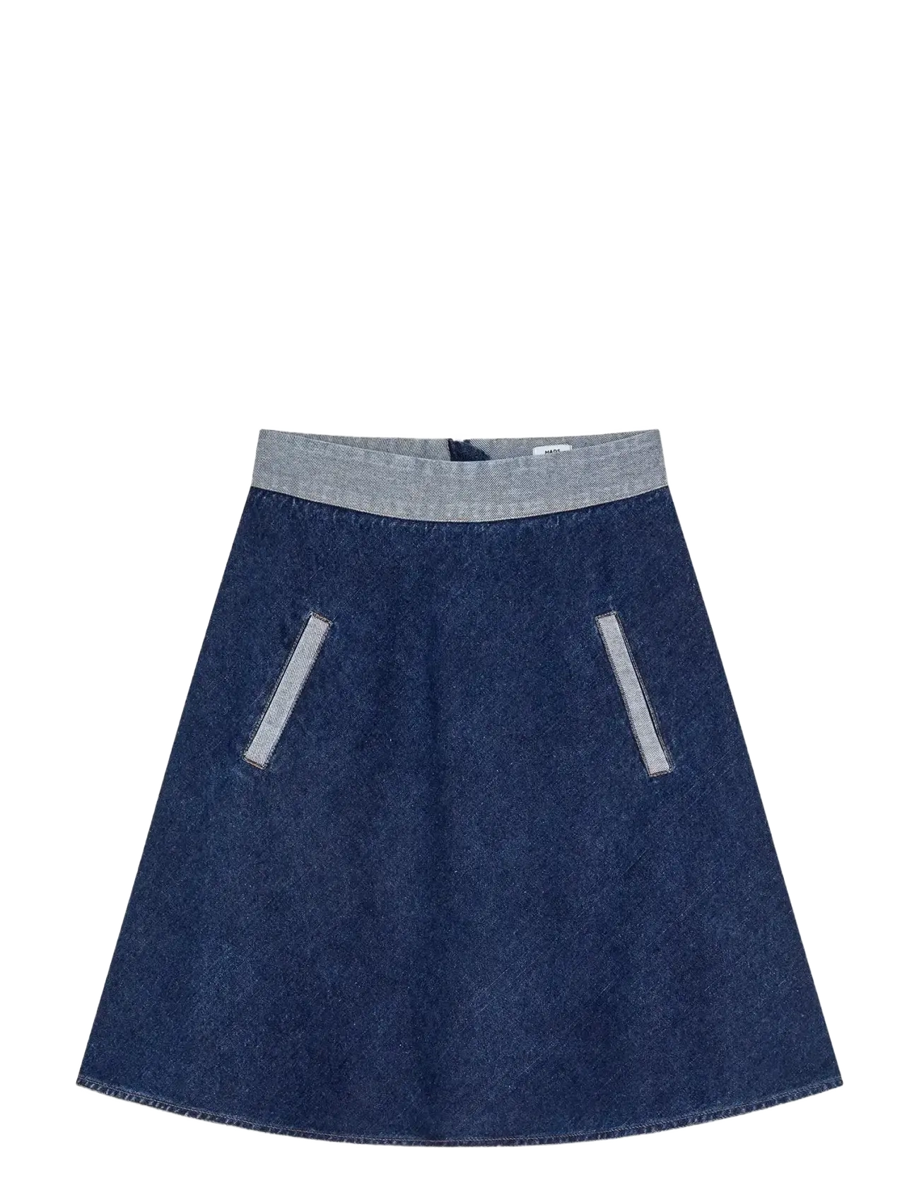 Mads Nørgaard - Luke Denim Stelly Skirt Block - teksaseelikud - mid blue denim - 1