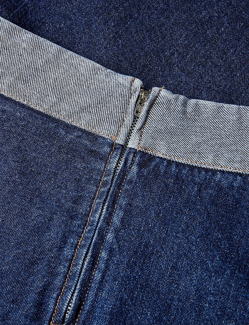 Mads Nørgaard - Luke Denim Stelly Skirt Block - teksaseelikud - mid blue denim - 3