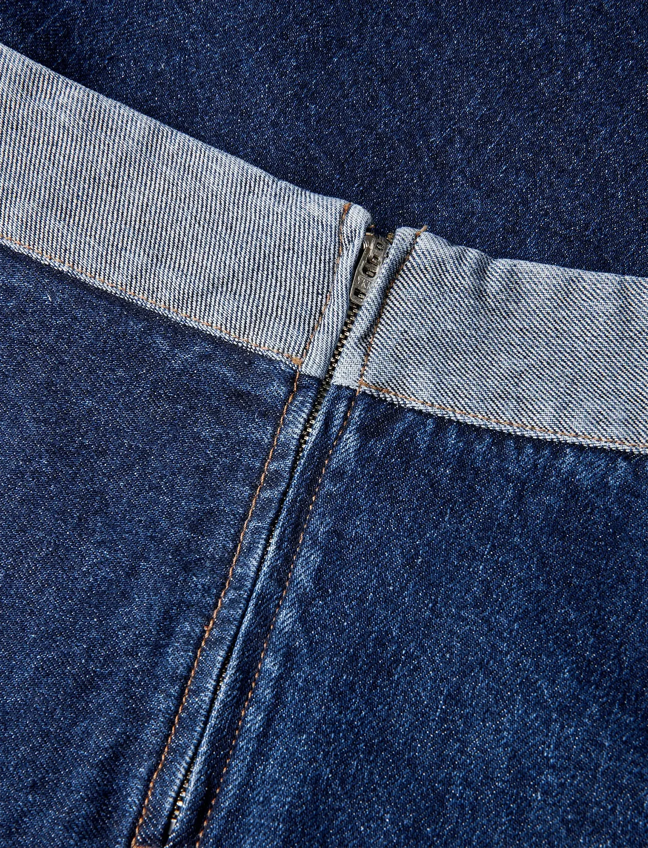 Mads Nørgaard - Luke Denim Stelly Skirt Block - jeanskjolar - mid blue denim - 3