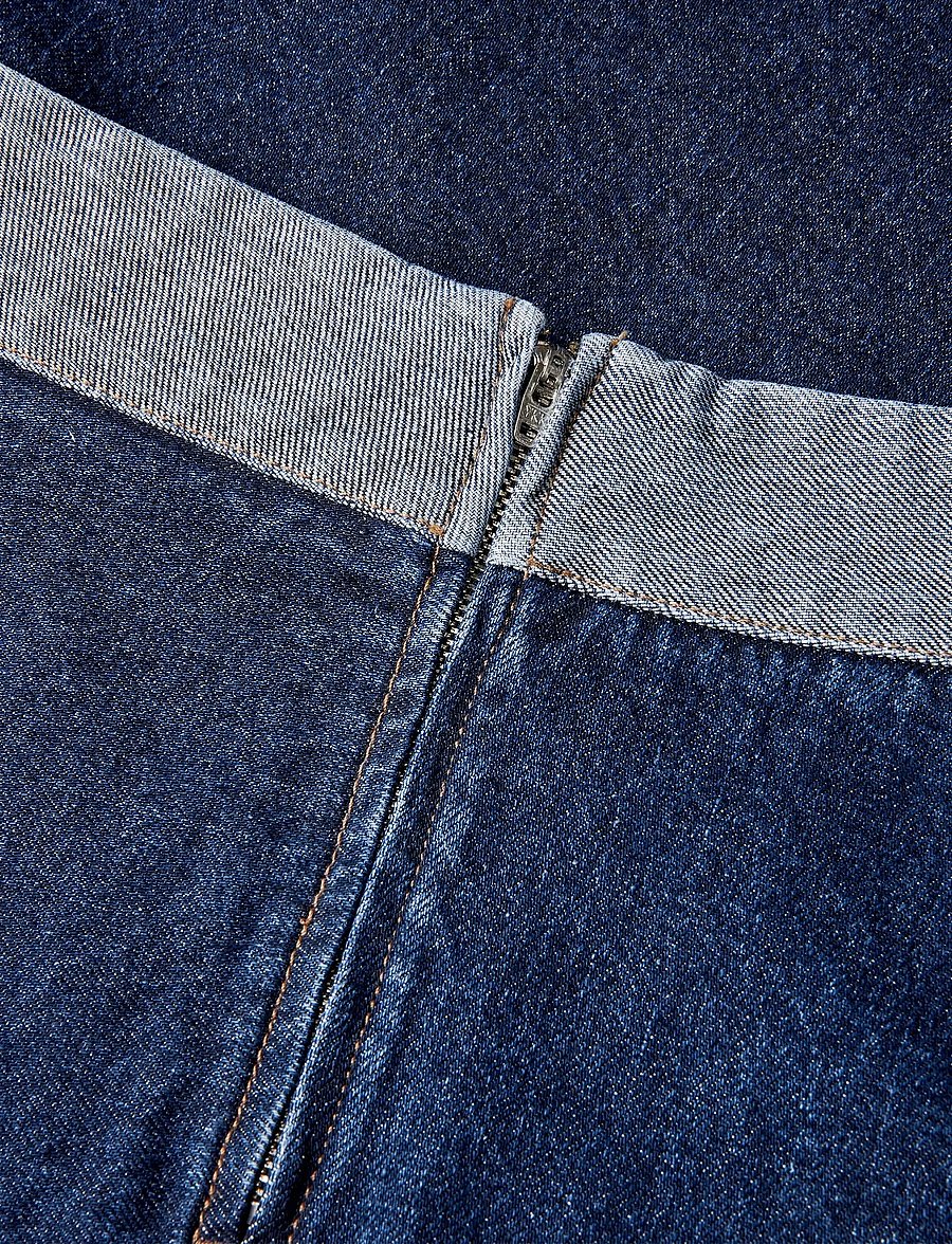 Mads Nørgaard - Luke Denim Stelly Skirt Block - teksaseelikud - mid blue denim - 3