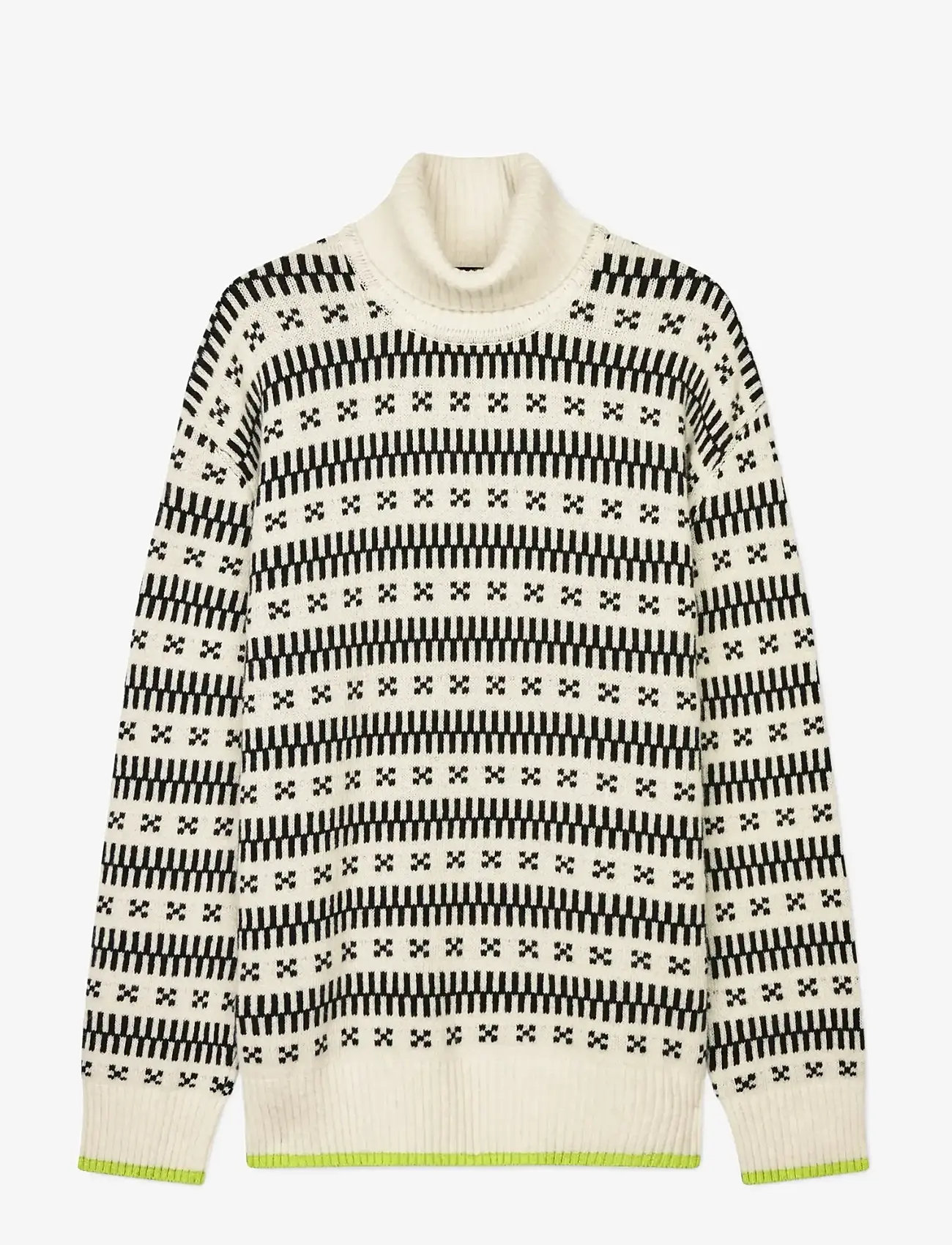 Mads Nørgaard - Lambswool Gustav Iceland Turtle Knit - seedpearl - 1