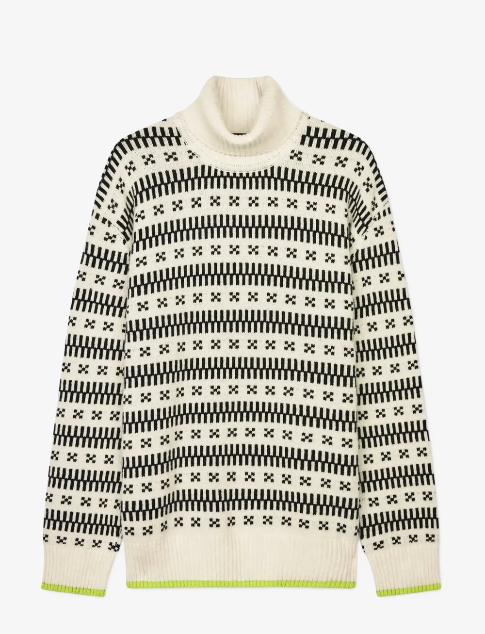 Mads Nørgaard - Lambswool Gustav Iceland Turtle Knit - rullekraver - seedpearl - 1