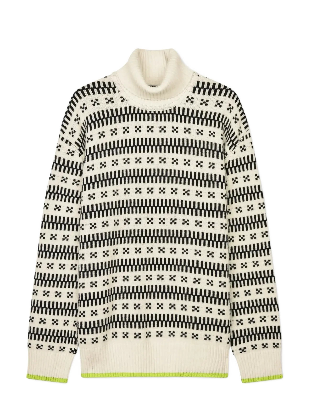 Mads Nørgaard - Lambswool Gustav Iceland Turtle Knit - seedpearl - 1