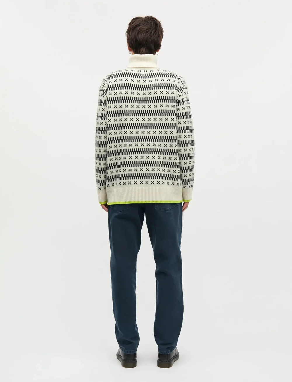 Mads Nørgaard - Lambswool Gustav Iceland Turtle Knit - rullekraver - seedpearl - 2