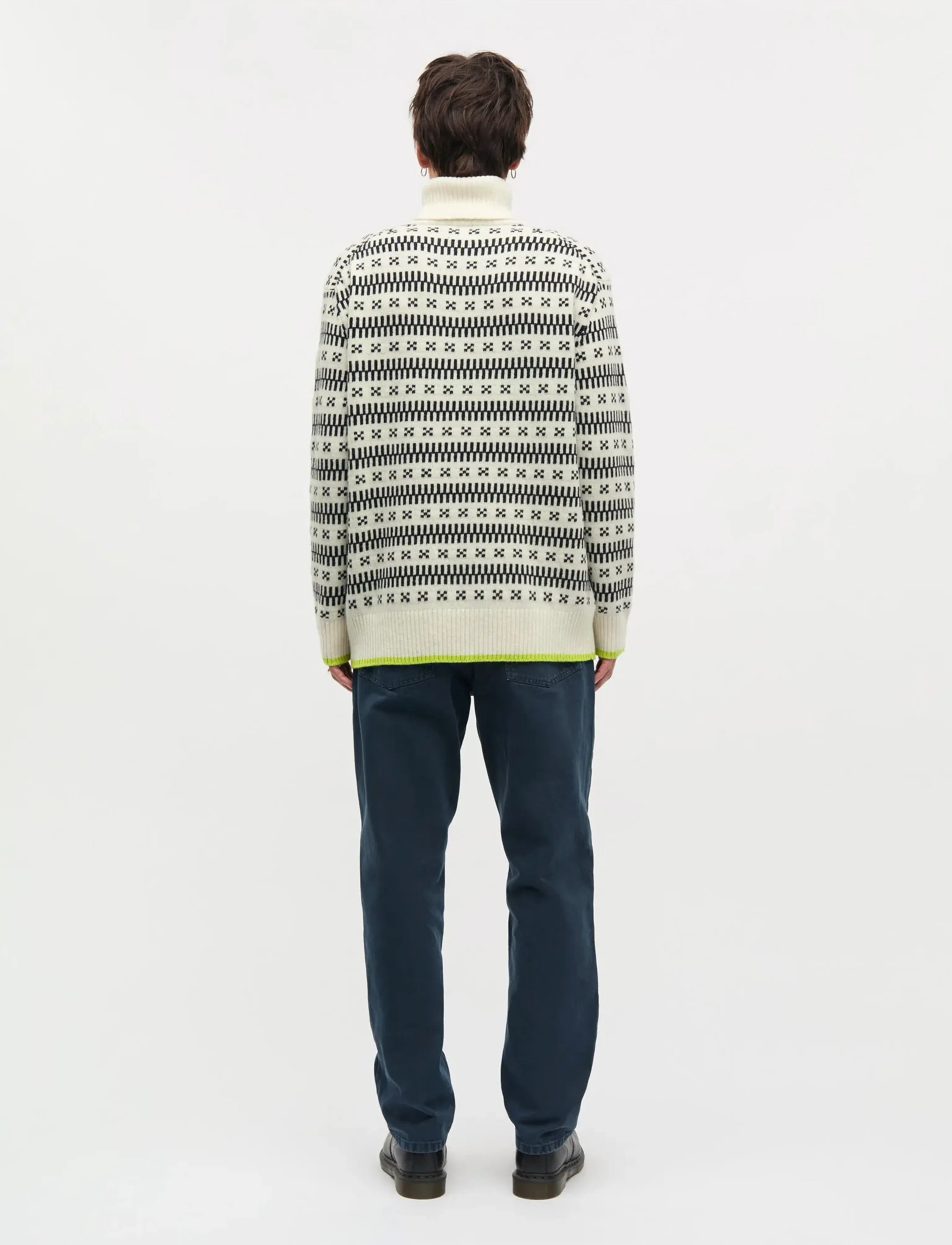 Mads Nørgaard - Lambswool Gustav Iceland Turtle Knit - seedpearl - 2