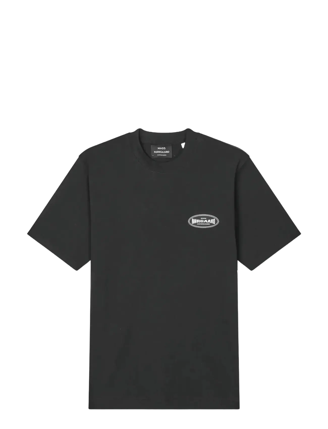 Mads Nørgaard Cotton Jersey Big Logo Frode Tee - Tøj - BLACK / black