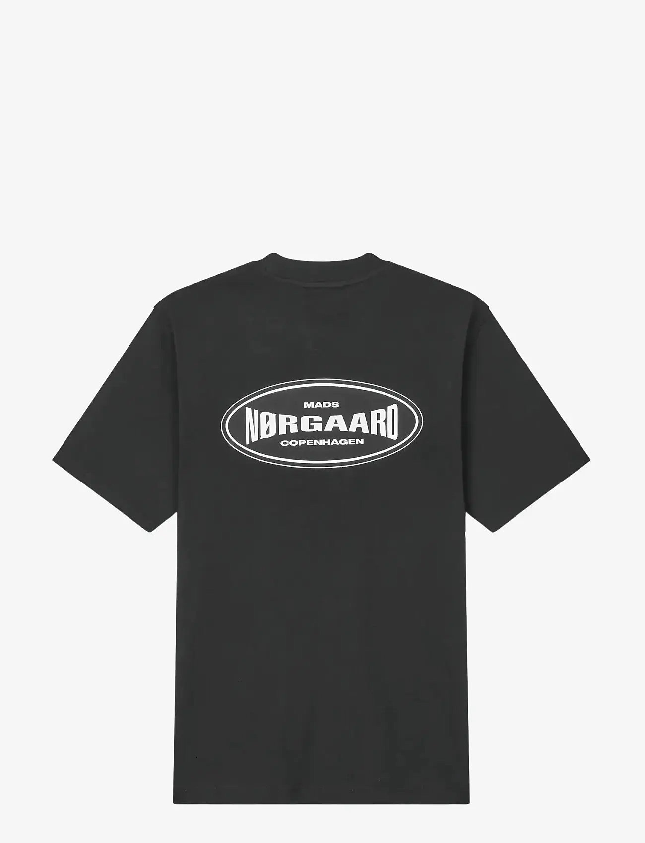 Mads Nørgaard - Cotton Jersey Big Logo Frode Tee - kortärmade t-shirts - black - 2