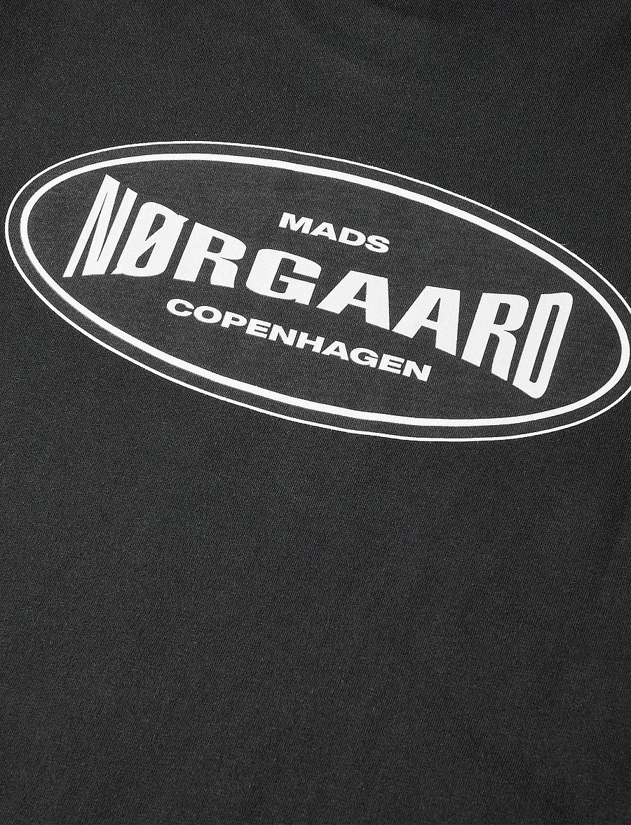Mads Nørgaard - Cotton Jersey Big Logo Frode Tee - kortærmede t-shirts - black - 4