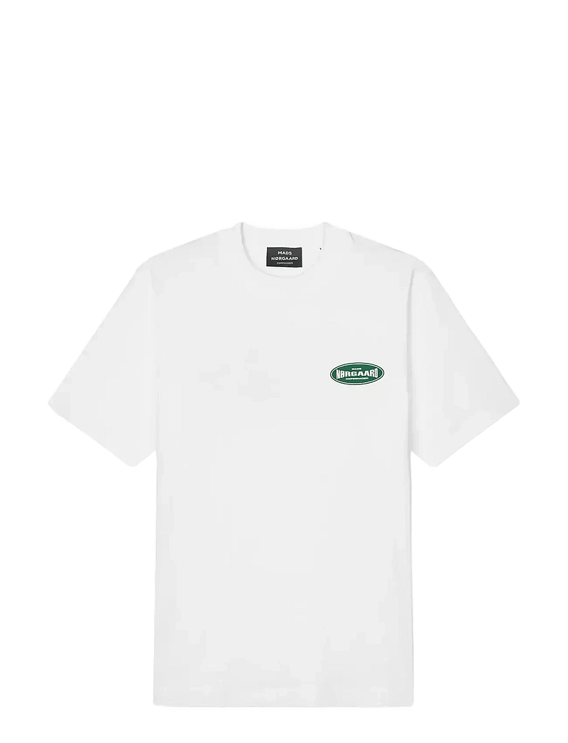 Mads Nørgaard - Cotton Jersey Big Logo Frode Tee - kurzärmelig - white - 1