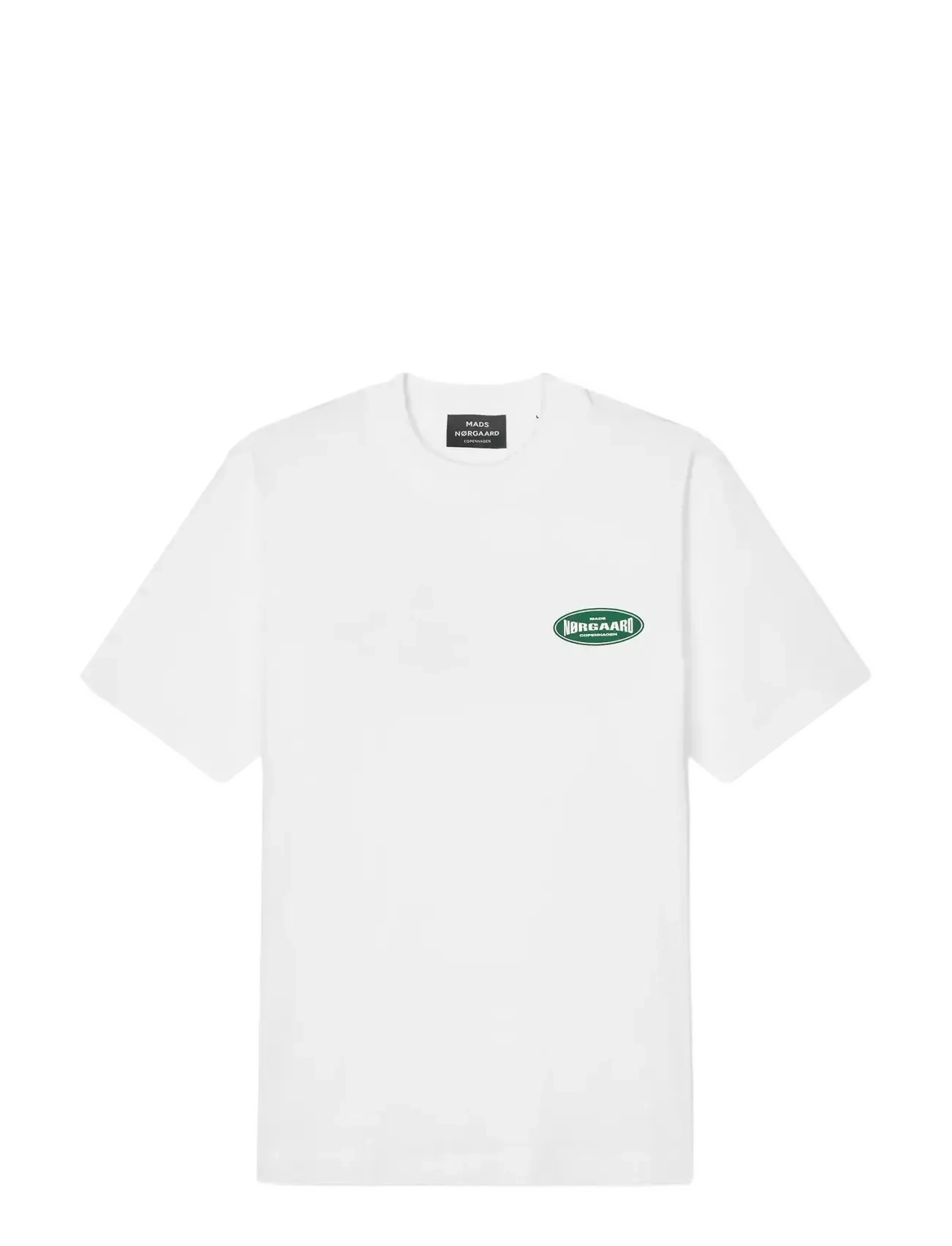 Mads Nørgaard - Cotton Jersey Big Logo Frode Tee - kurzärmelig - white - 1