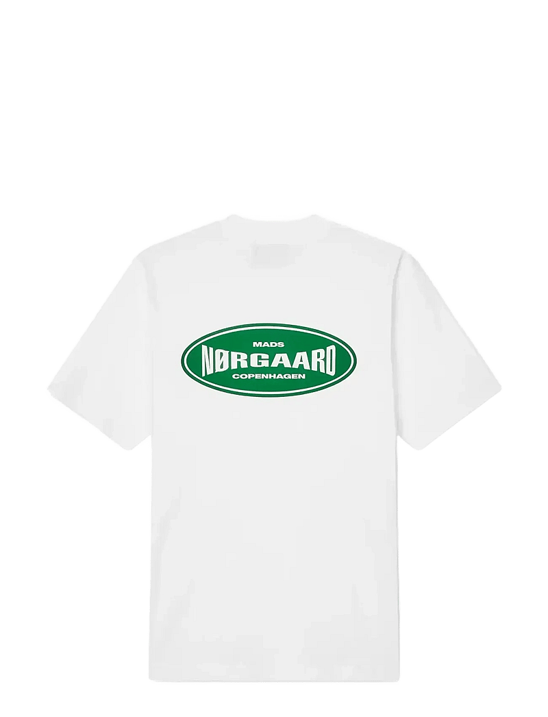 Mads Nørgaard - Cotton Jersey Big Logo Frode Tee - kurzärmelig - white - 2