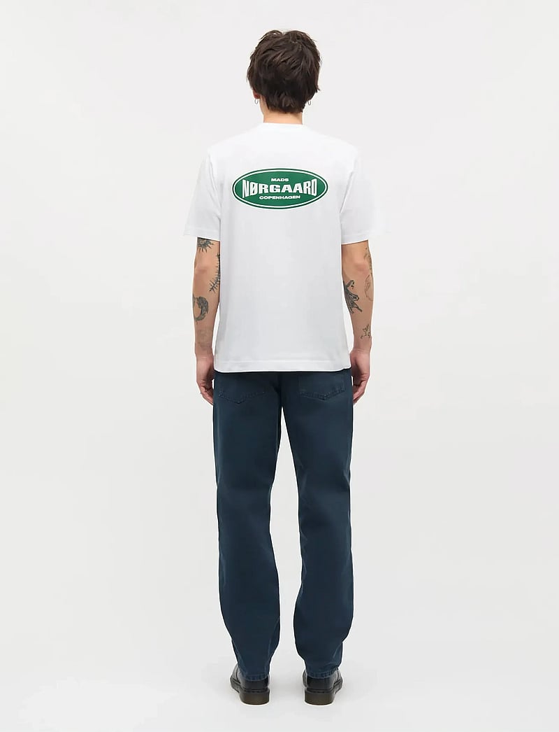 Mads Nørgaard - Cotton Jersey Big Logo Frode Tee - kurzärmelig - white - 3