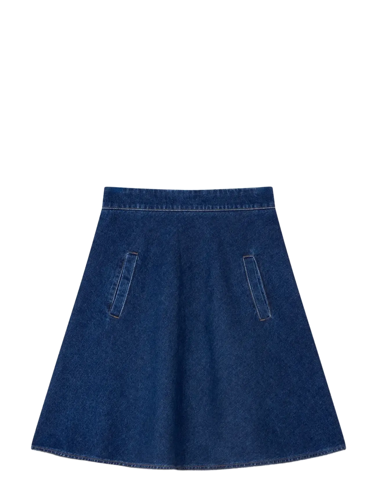 Mads Nørgaard Luke Denim Stelly Skirt, Kvinder, Denim A-Facon Nederdel, Blå, Str: 38