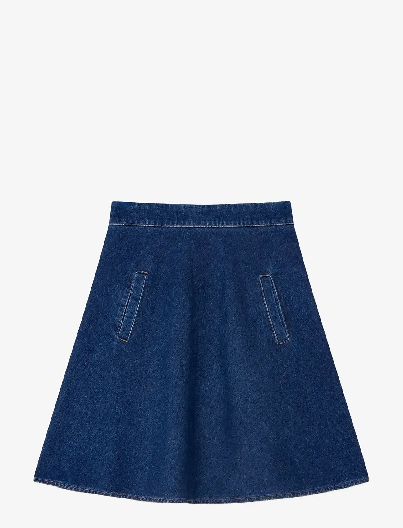 Mads Nørgaard - Luke Denim Stelly Skirt - jeansröcke - mid blue denim - 0