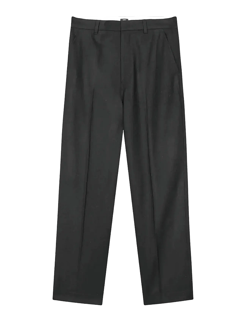 Mads Nørgaard - Fancy Wool Henry Pants - habitbukser - black - 1
