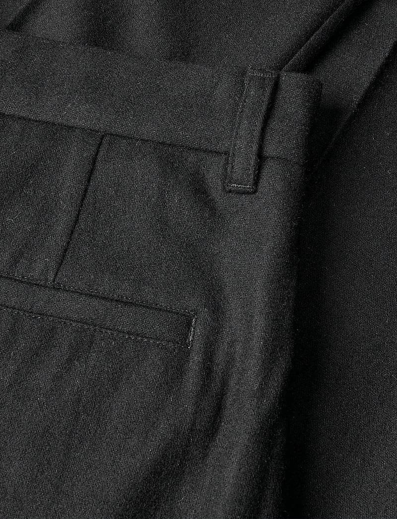 Mads Nørgaard - Fancy Wool Henry Pants - habitbukser - black - 3