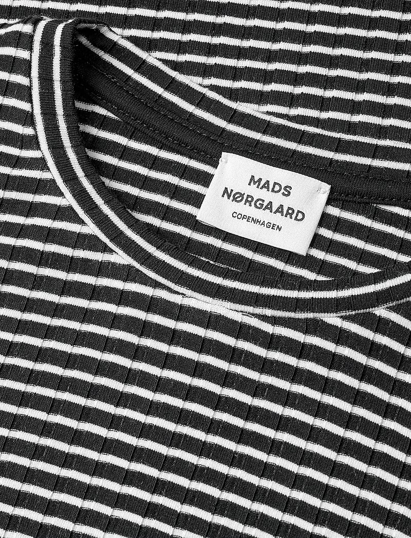 Mads Nørgaard - 5x5 Stripe Talika Top - langärmlige tops - black/vanilla ice - 2