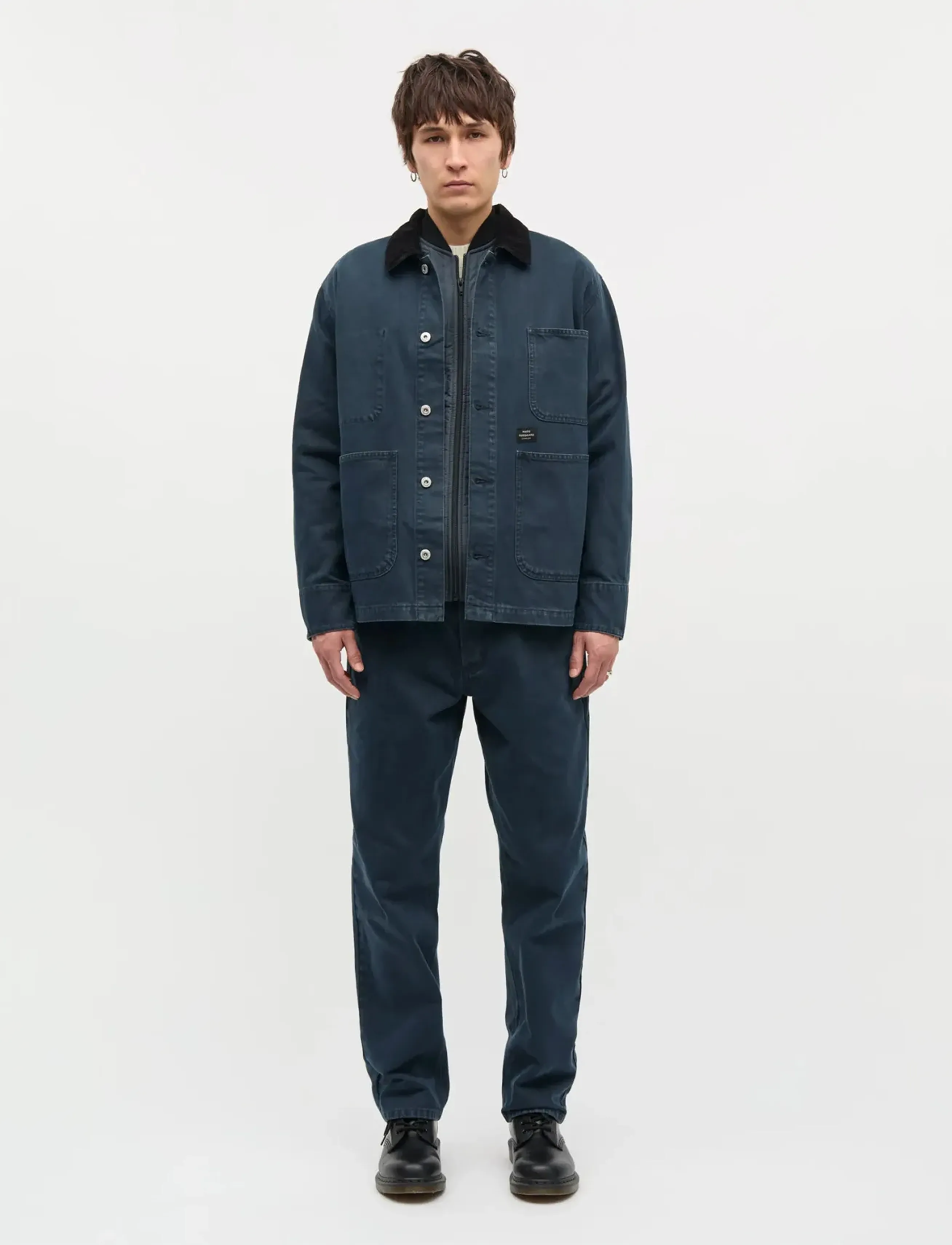 Mads Nørgaard Soil Denim Chore Jacket - Overtøj - PARISIAN NIGHT / blue
