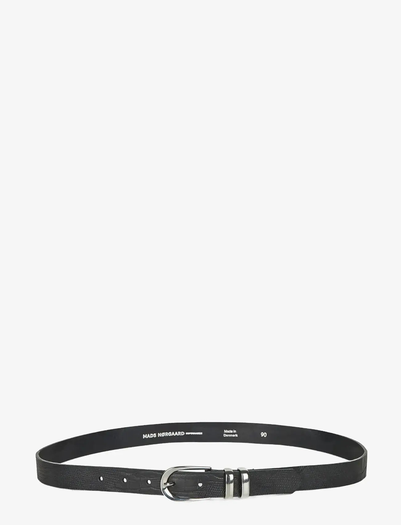 Mads Nørgaard - Croc Berry Belt - ledergürtel - black - 0