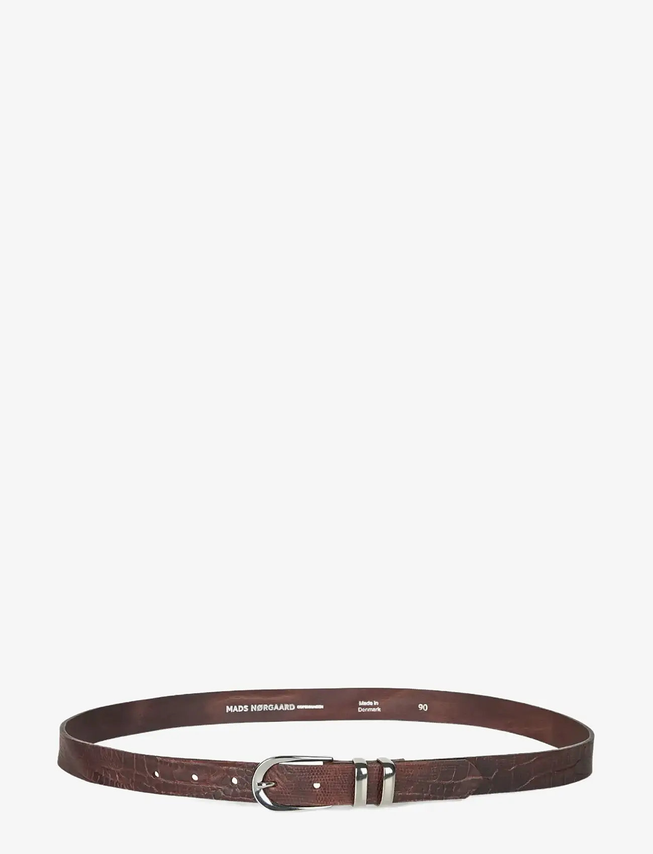 Mads Nørgaard - Croc Berry Belt - ledergürtel - dark brown - 0
