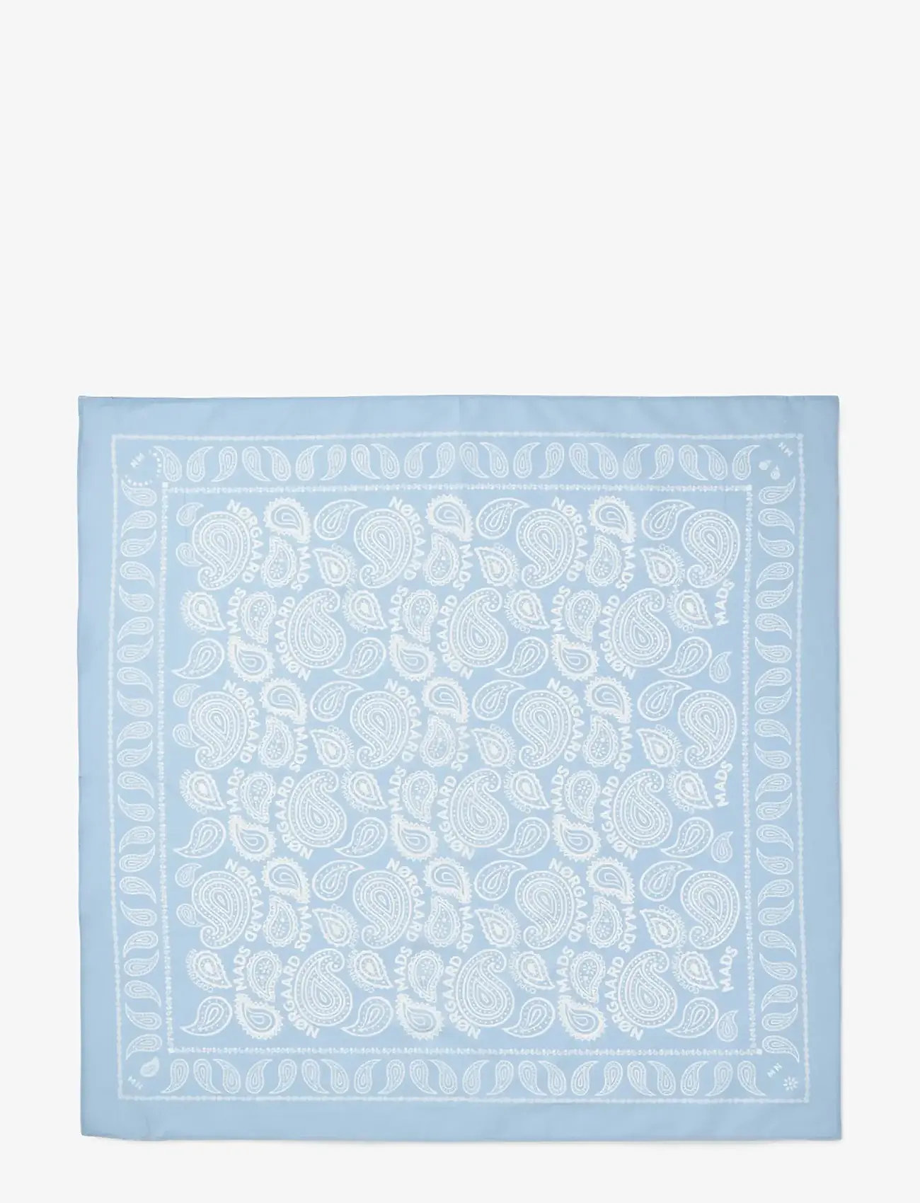Mads Nørgaard - Soft Cotton Paisley Scarf Solid - modetrends - cashmere blue - 0
