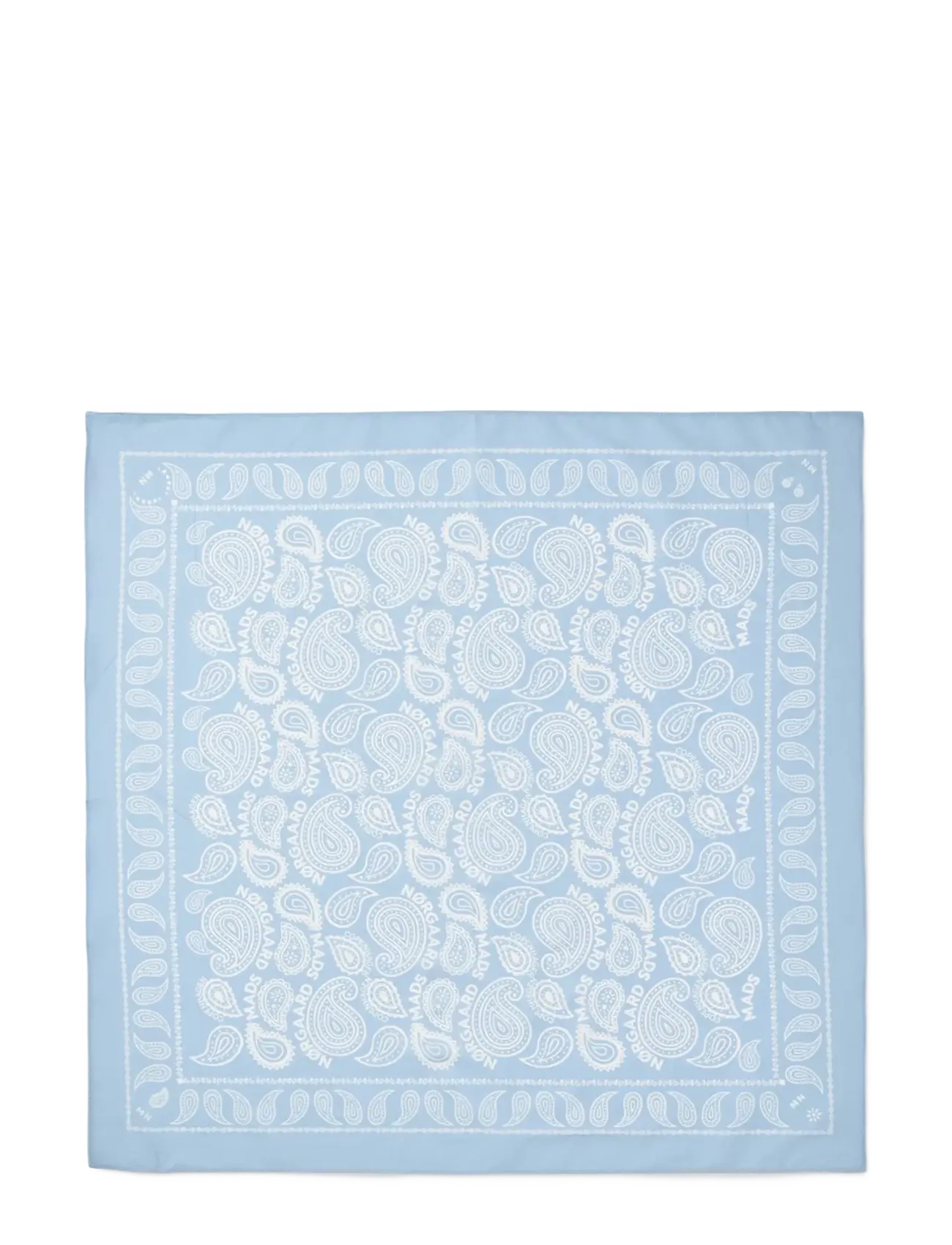 Mads Nørgaard Soft Cotton Paisley Scarf Solid - Mads Nørgaard - CASHMERE BLUE / blue