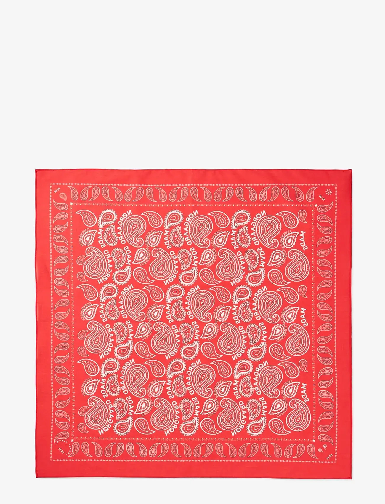Mads Nørgaard - Soft Cotton Paisley Scarf Solid - modetrends - fiery red - 1