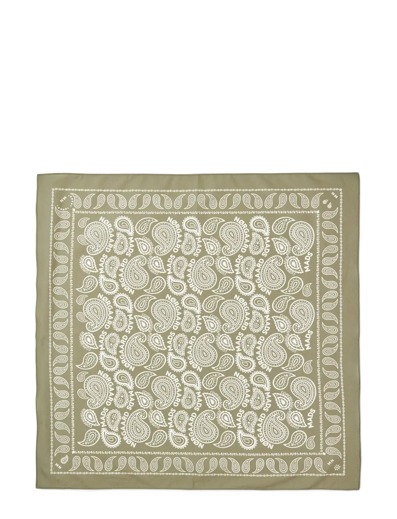 Mads Nørgaard Soft Cotton Paisley Scarf Solid - Schals - OVERLAND TREK / khaki/green