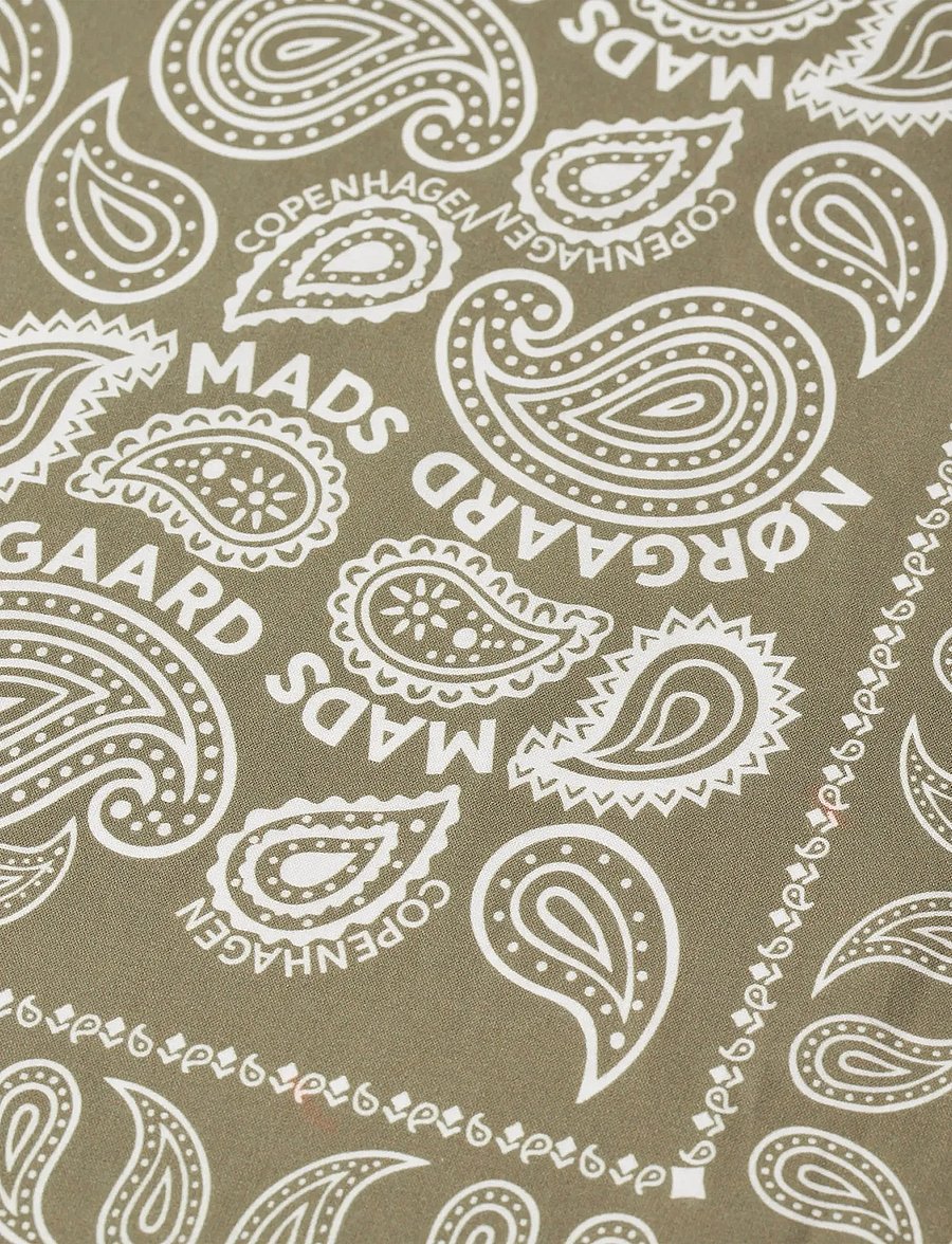 Mads Nørgaard - Soft Cotton Paisley Scarf Solid - modetrends - overland trek - 1