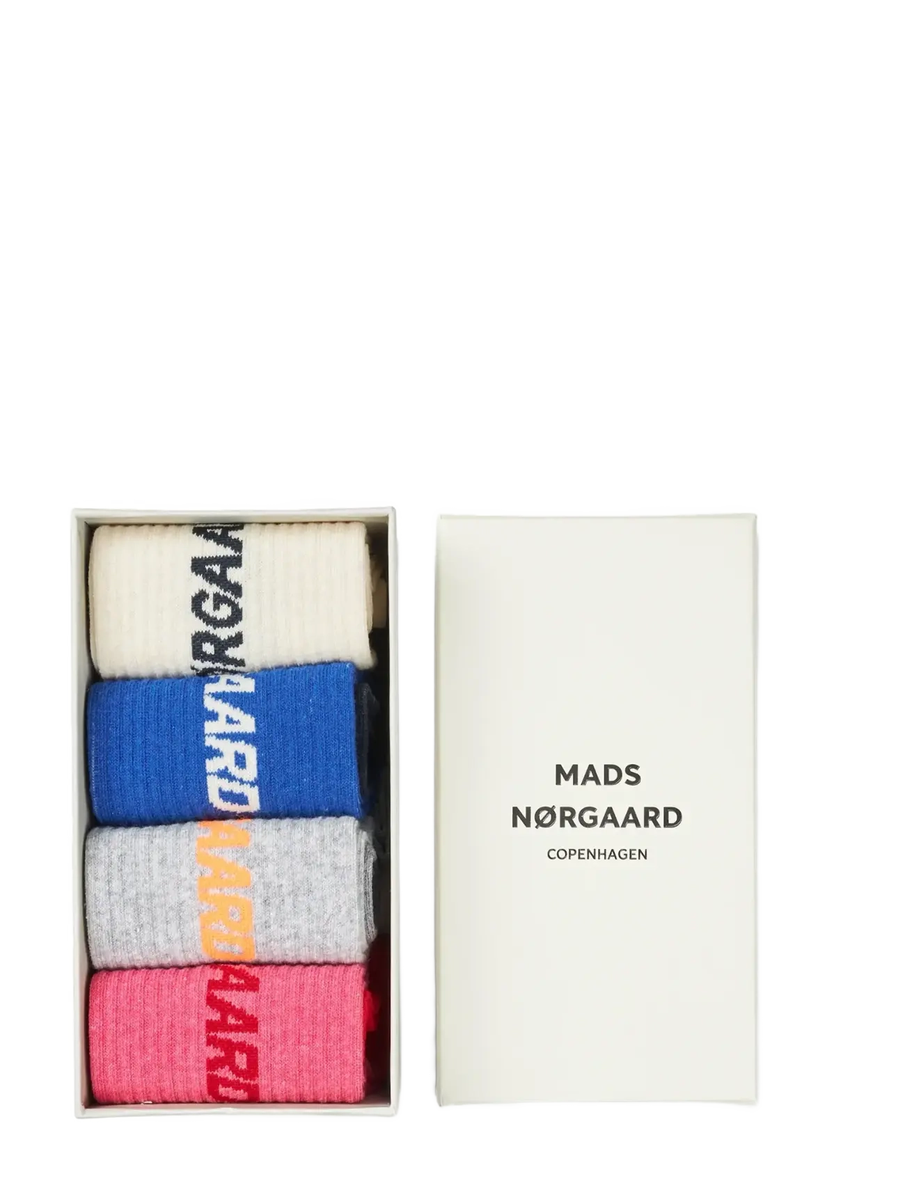 Mads Nørgaard Sock Box Logo Stepper, One Size, Socks, Mehrfarbig/gemustert - Regular Frauen