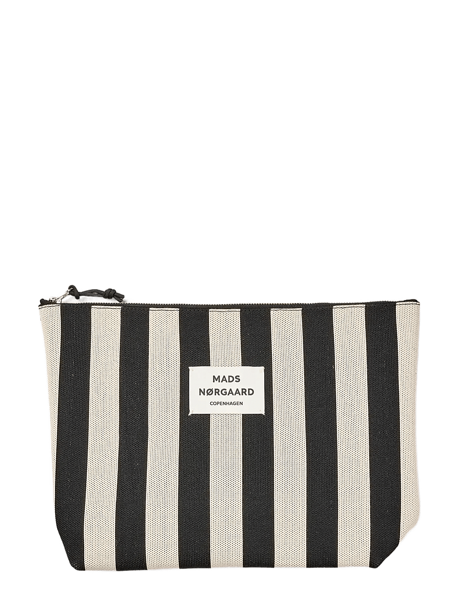 Mads Nørgaard - Knit Stripe Hilden Toiletry Bag - black/white - 0