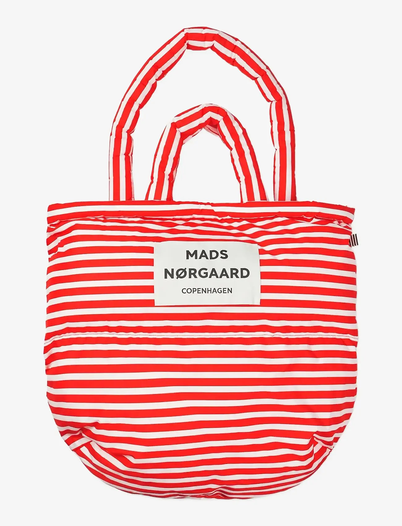 Mads Nørgaard - Light Ripstop Pillow Bag AOP - tote-stiilis kotid - fiery red/vanilla ice - 1