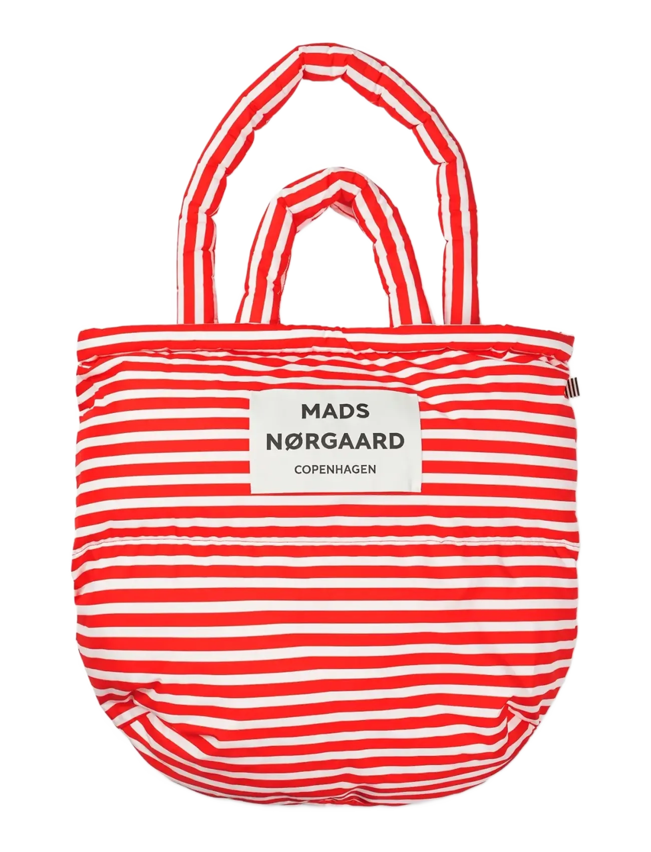 Mads Nørgaard Light Ripstop Pillow Bag AOP - Taschen - FIERY RED/VANILLA ICE / red