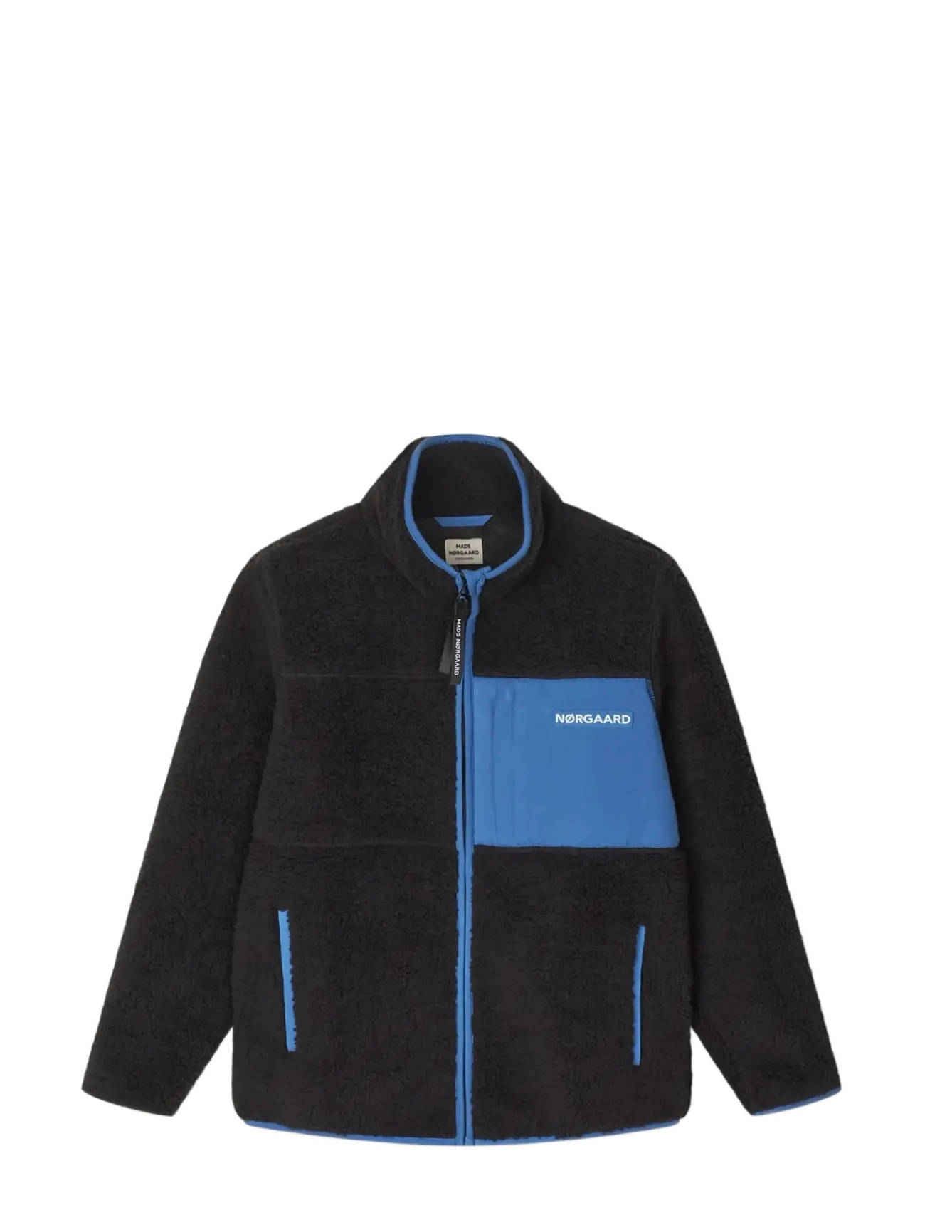 Mads Nørgaard Teddy Fleece  Jeffo Jacket - Fleeceklær - JET BLACK / black