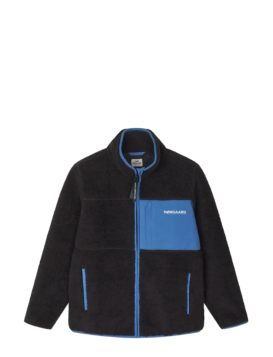 Mads Nørgaard - Teddy Fleece Jeffo Jacket - fleecejacken - jet black - 1