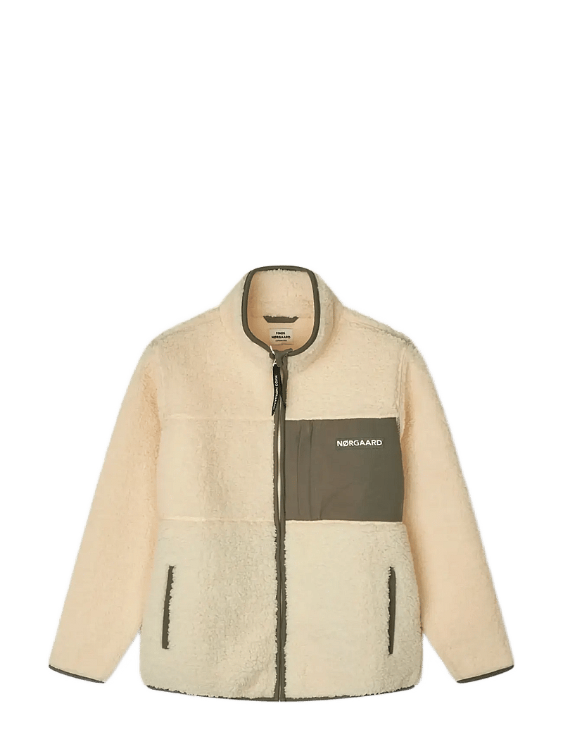 Mads Nørgaard - Teddy Fleece Jeffo Jacket - fliisjakid - vanilla custard - 1