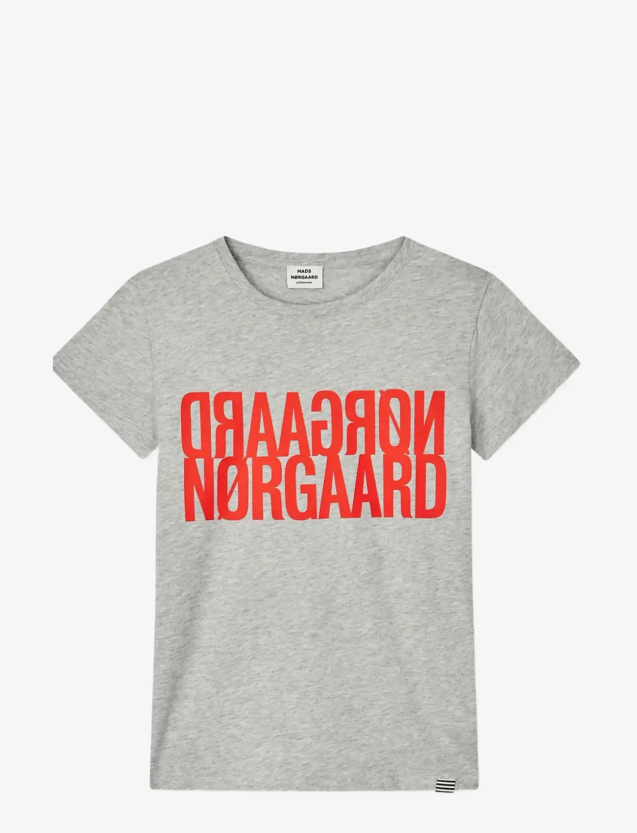Mads Nørgaard - Single Cotton Tuvina Tee - kortärmade t-shirts - grey melange - 1