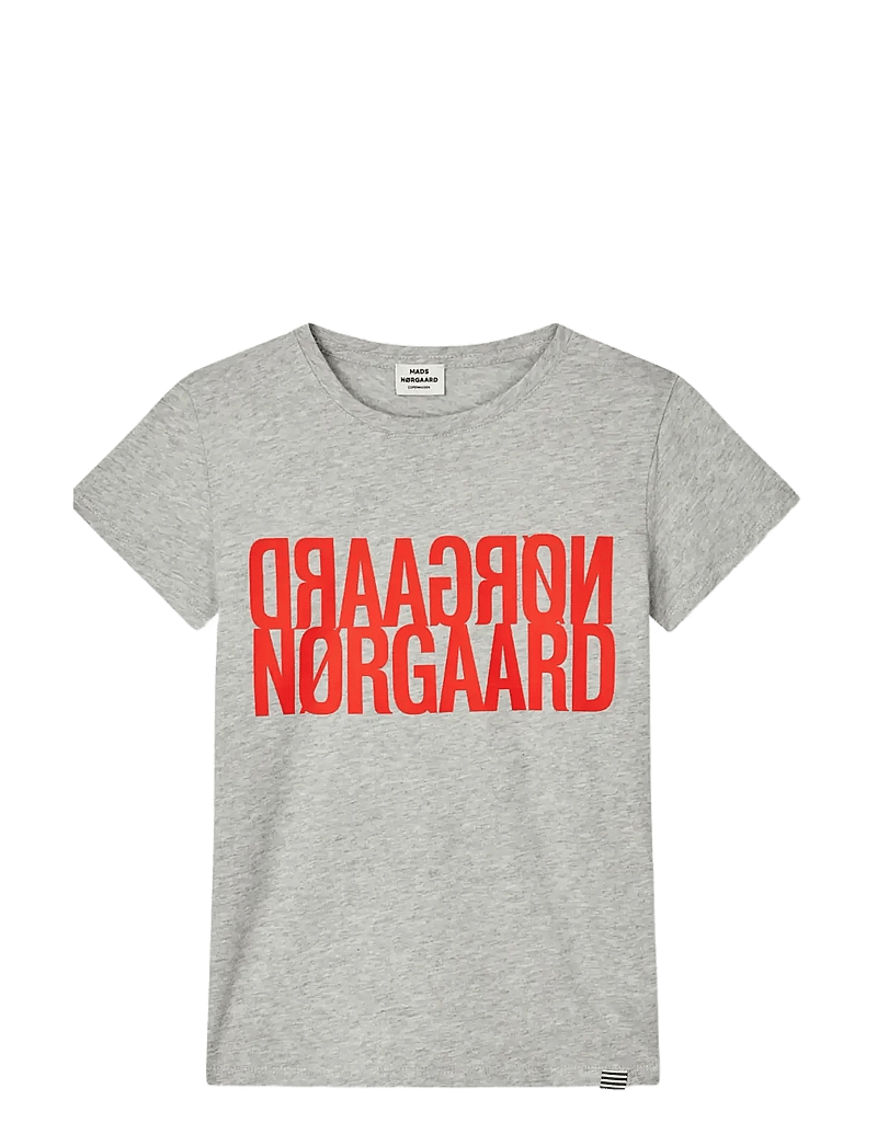 Mads Nørgaard - Single Cotton Tuvina Tee - kurzärmelige - grey melange - 1