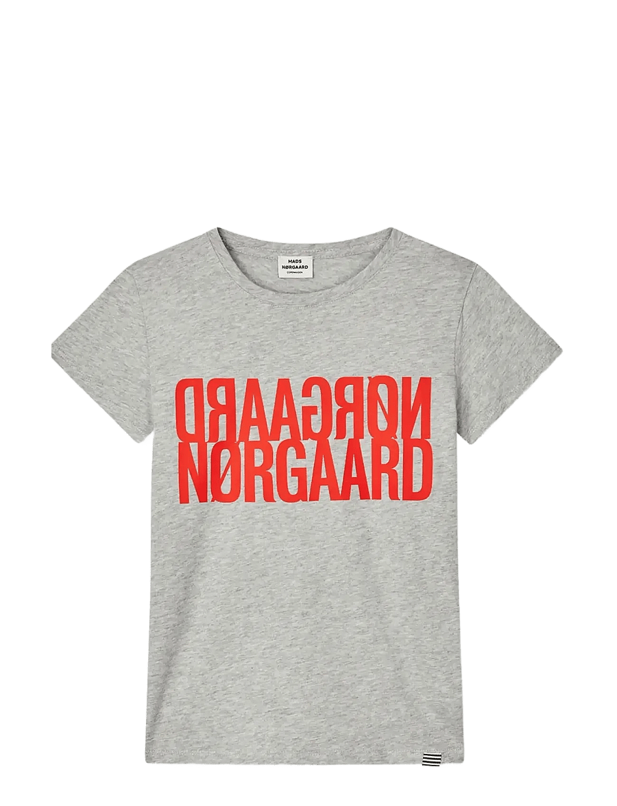 Mads Nørgaard - Single Cotton Tuvina Tee - kurzärmelige - grey melange - 1
