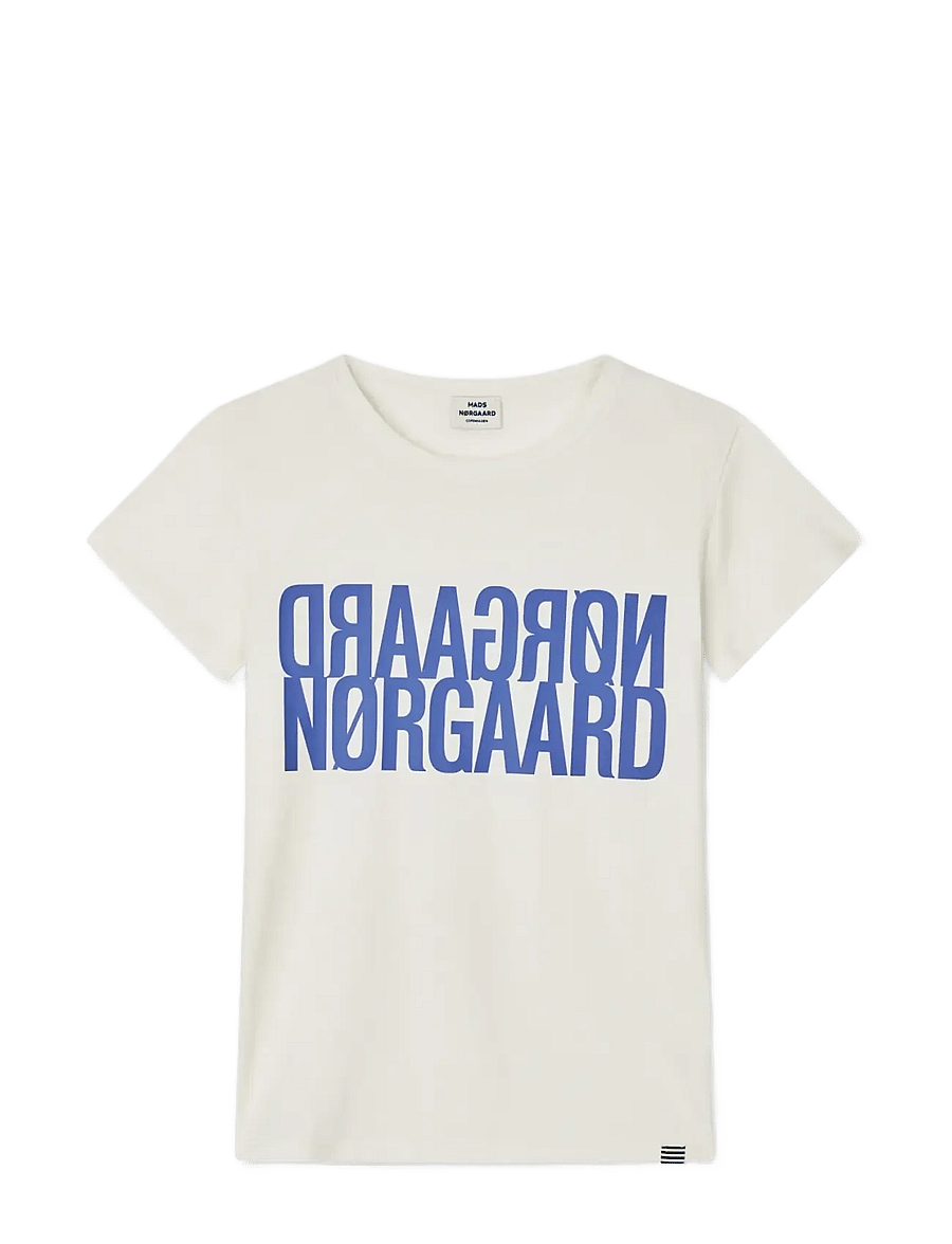 Mads Nørgaard - Single Cotton Tuvina Tee - kurzärmelige - vanilla ice - 0