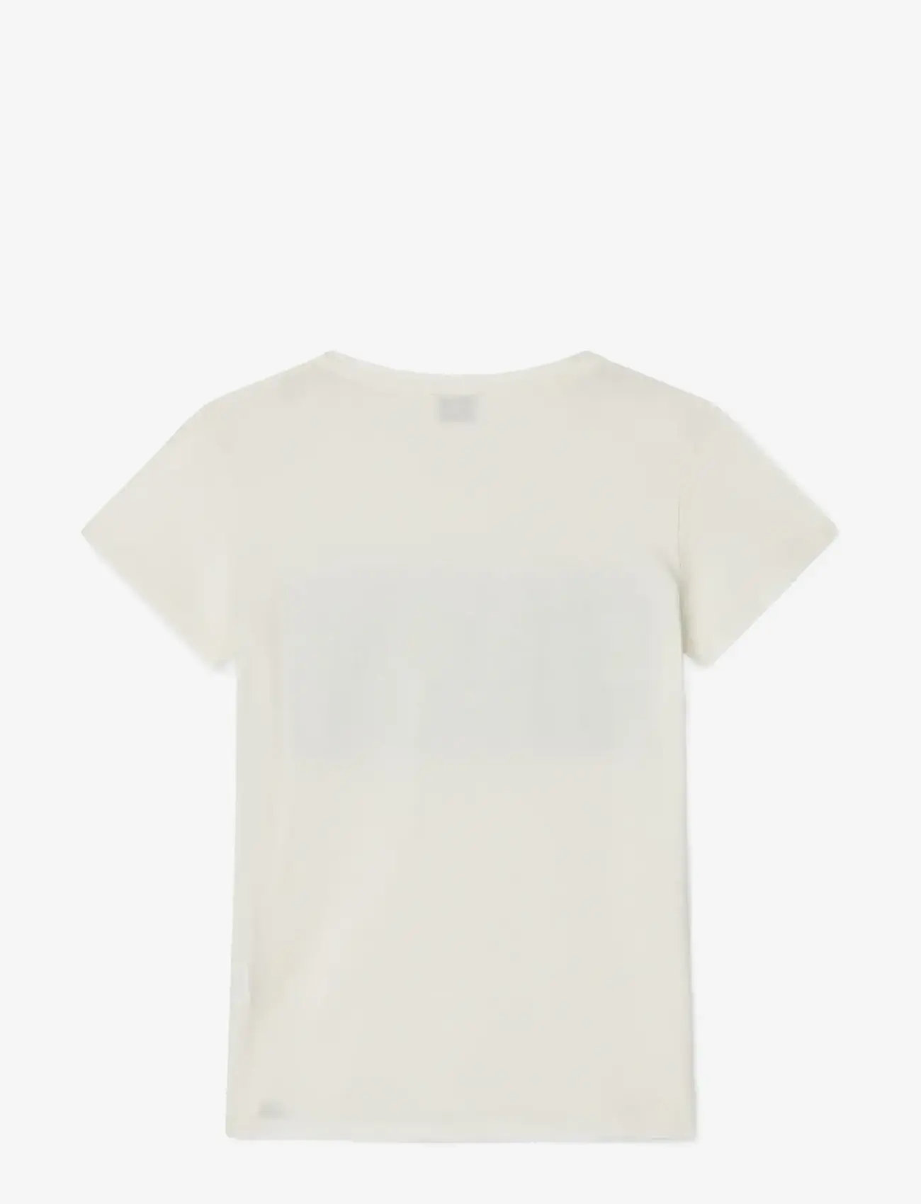 Mads Nørgaard - Single Cotton Tuvina Tee - kortærmede t-shirts - vanilla ice - 1