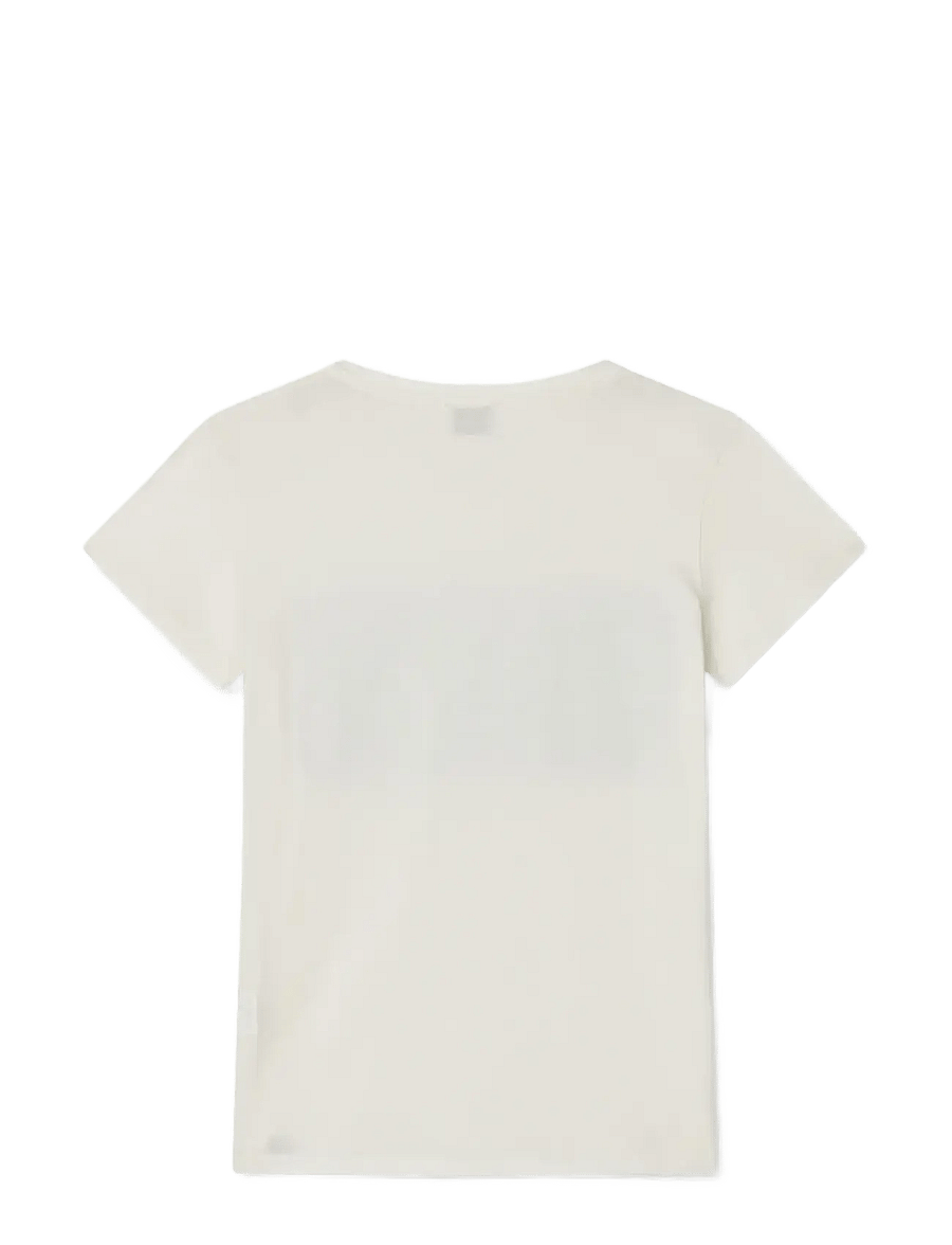 Mads Nørgaard - Single Cotton Tuvina Tee - kurzärmelige - vanilla ice - 1