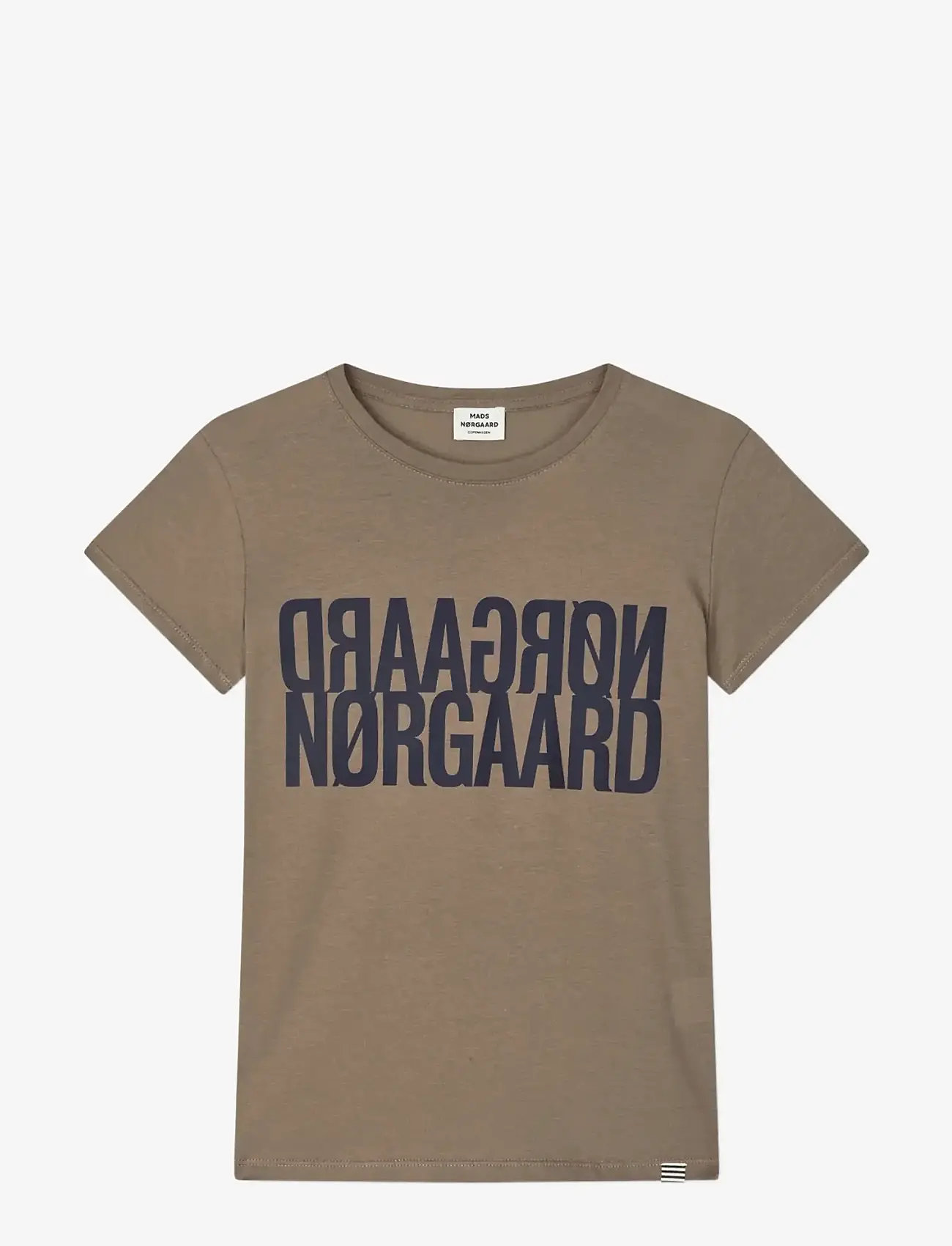 Mads Nørgaard - Single Cotton Tuvina Tee - kortärmade t-shirts - walnut - 0
