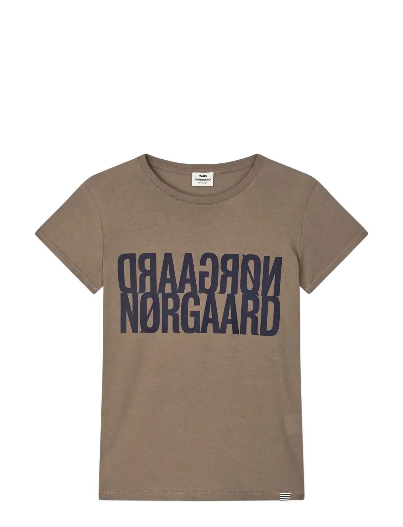 Mads Nørgaard Single Cotton Tuvina Tee - Mads Nørgaard - WALNUT / brown
