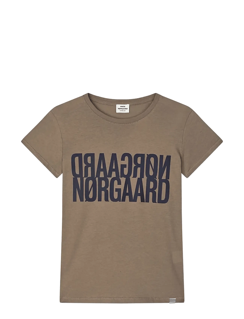 Mads Nørgaard - Single Cotton Tuvina Tee - kurzärmelige - walnut - 0