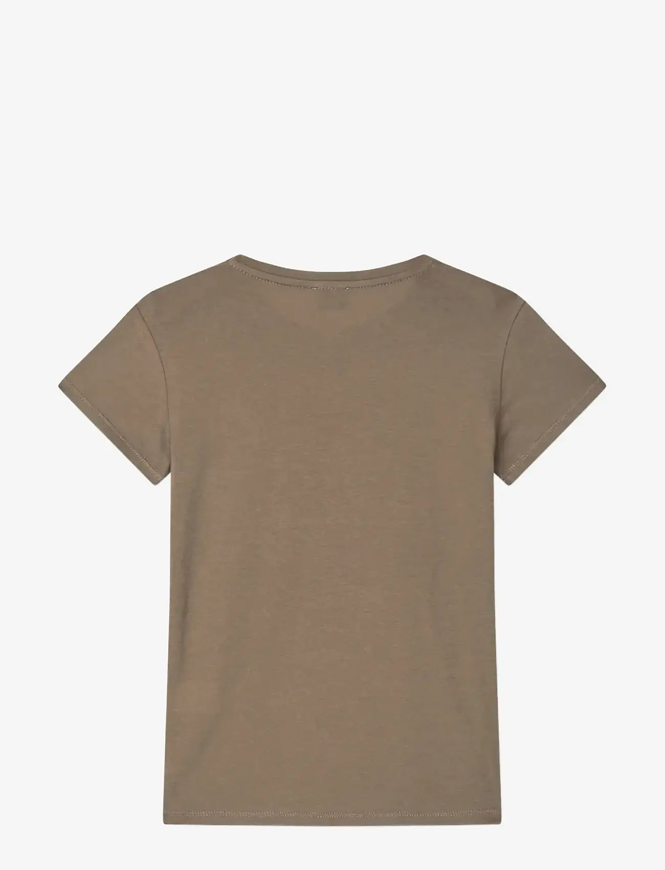 Mads Nørgaard - Single Cotton Tuvina Tee - kortärmade t-shirts - walnut - 1