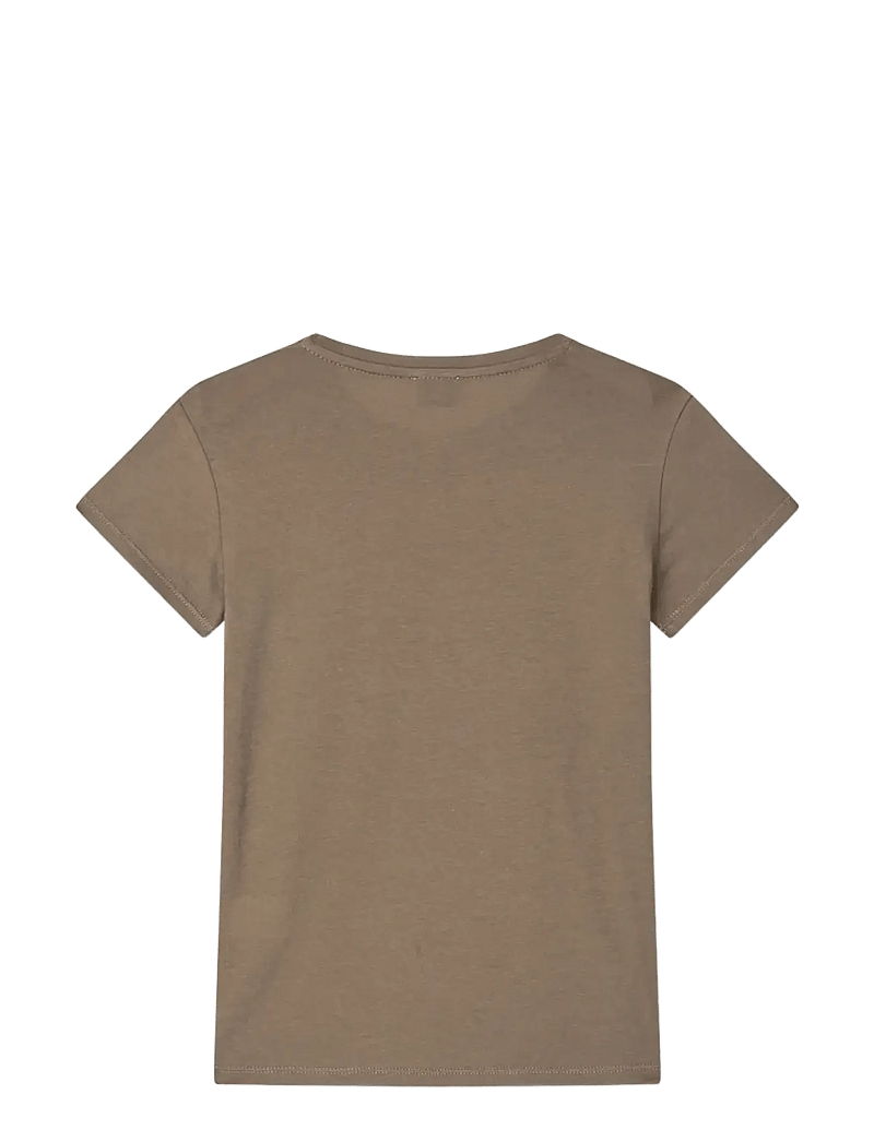 Mads Nørgaard - Single Cotton Tuvina Tee - kurzärmelige - walnut - 1
