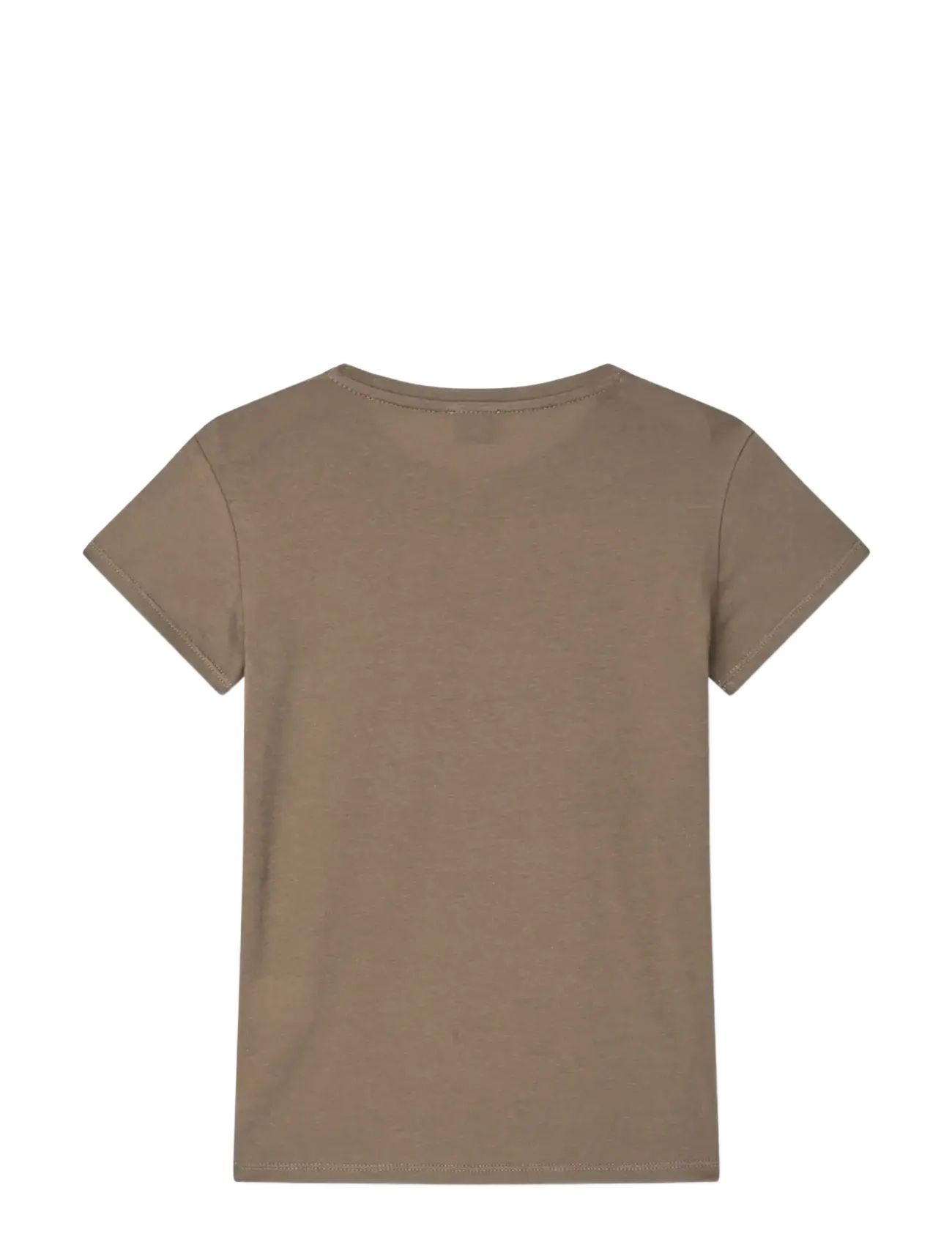 Mads Nørgaard - Single Cotton Tuvina Tee - short-sleeved t-shirts - walnut - 1